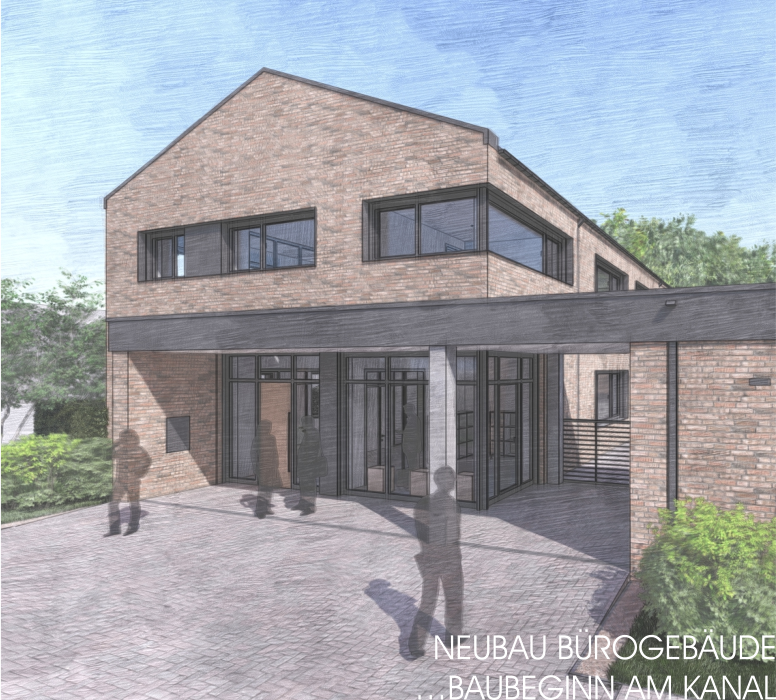 Neubau Bürogebäude…Baubeginn am kanal