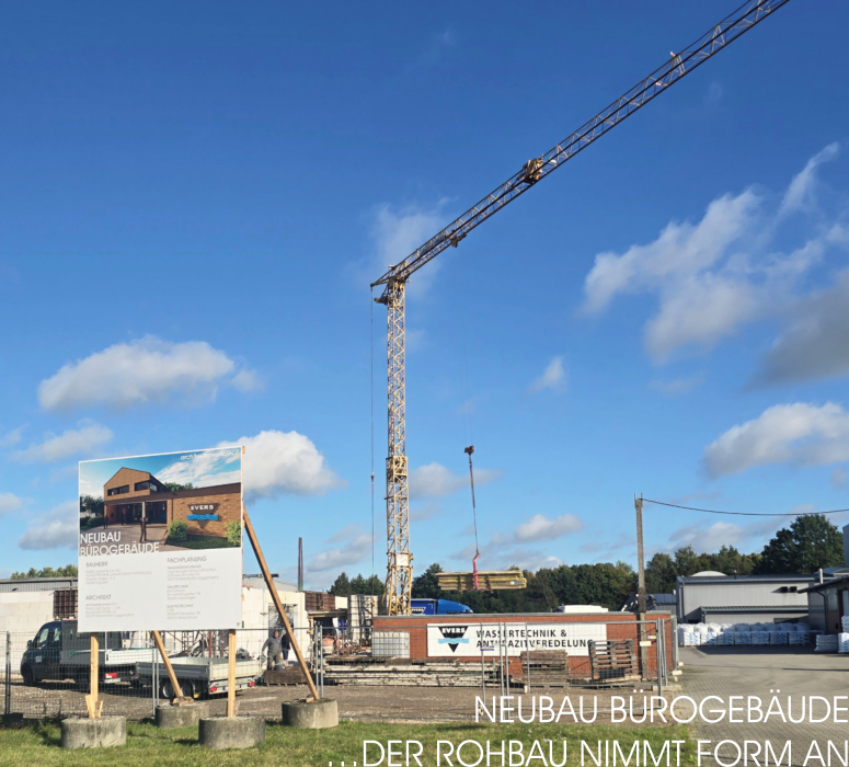 Neubau Bürogebäude…DER ROHBAU NIMMT FORM AN